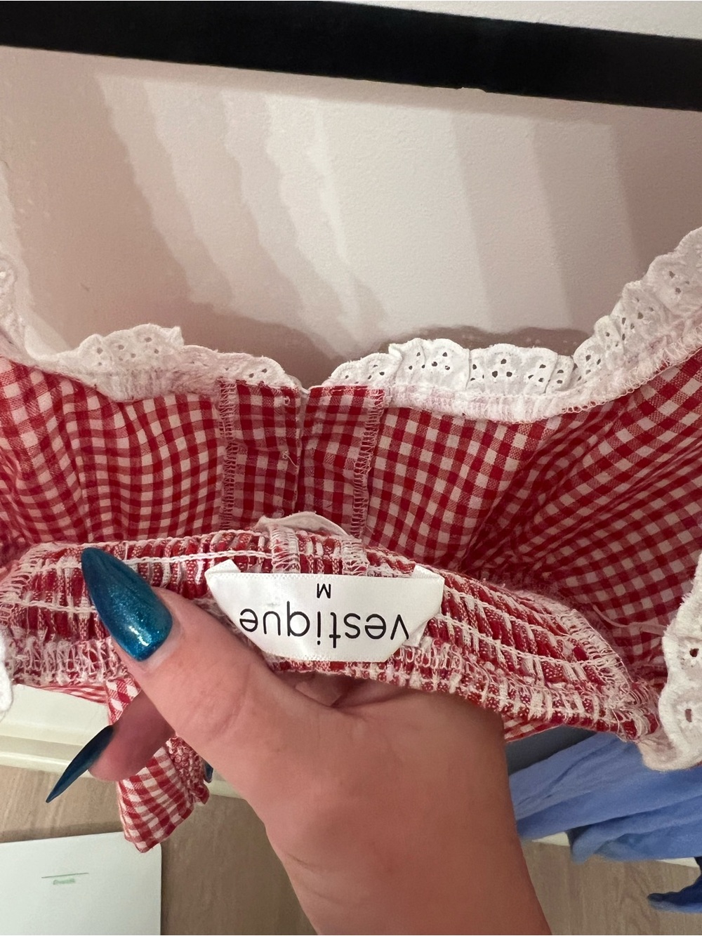 CUTE Coquette Red Gingham Top - Picture 6 of 6